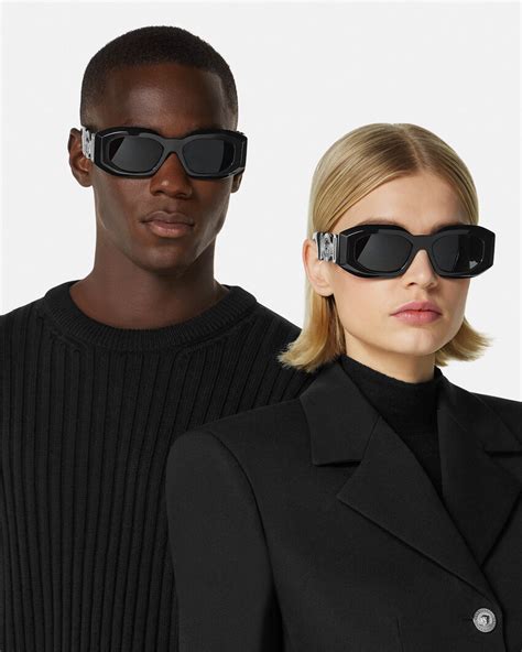 black and white check versace sunglasses|Versace black sunglasses women.